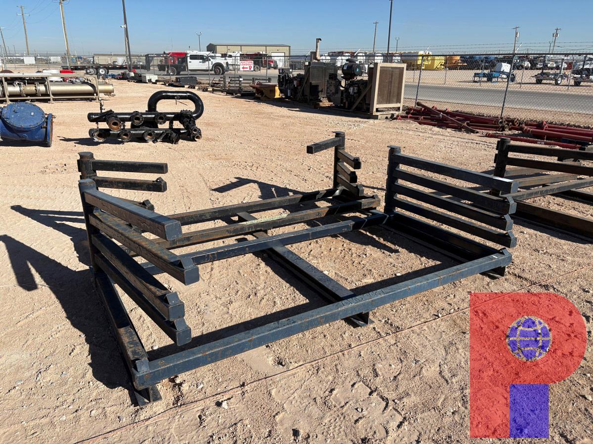 Used (2X$) (1) 9’ X 2’ X 32” & (1) 9’ X 4’ X 32” 5-TIER HARDLINE RACKS