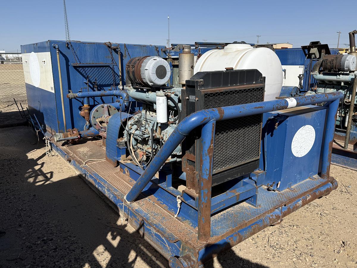 Used MISSION 4X5 CENTRIFUGAL CHEMICAL MIXING PLANT P/B DAEWOO 6-CYL DIESEL, SKIDDED