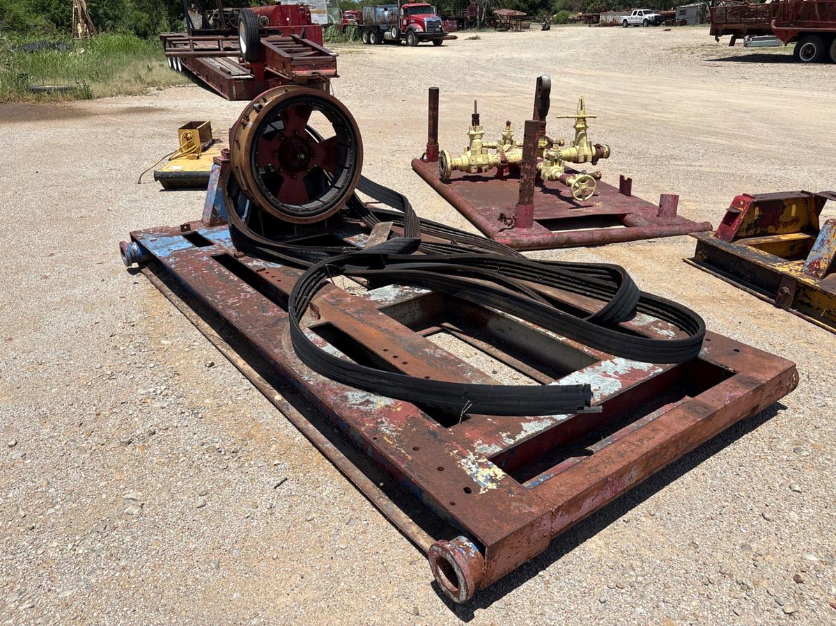 Used 12’ x 6’ skid w/ drive belt pulley