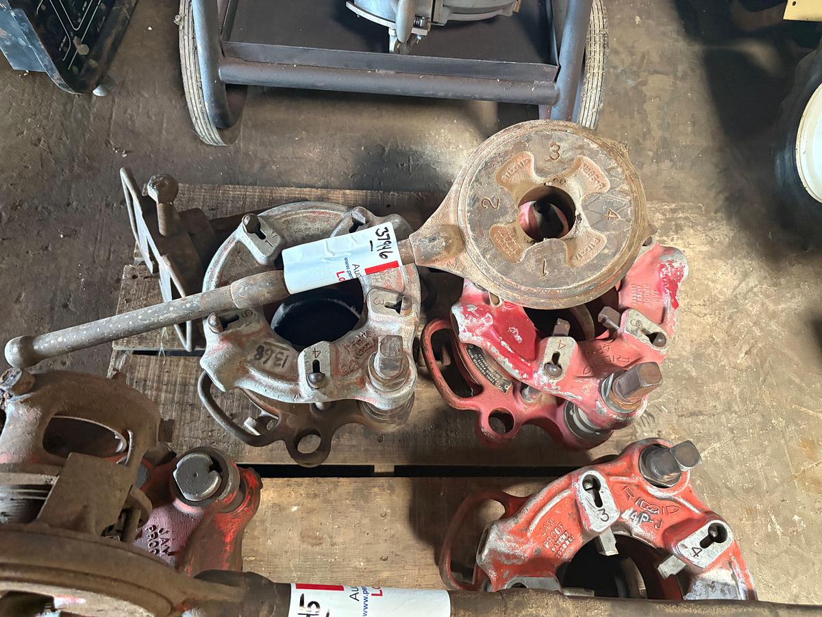 Used Set of (2) ridgid manual pipe threaders, 2-1/2” to 4”