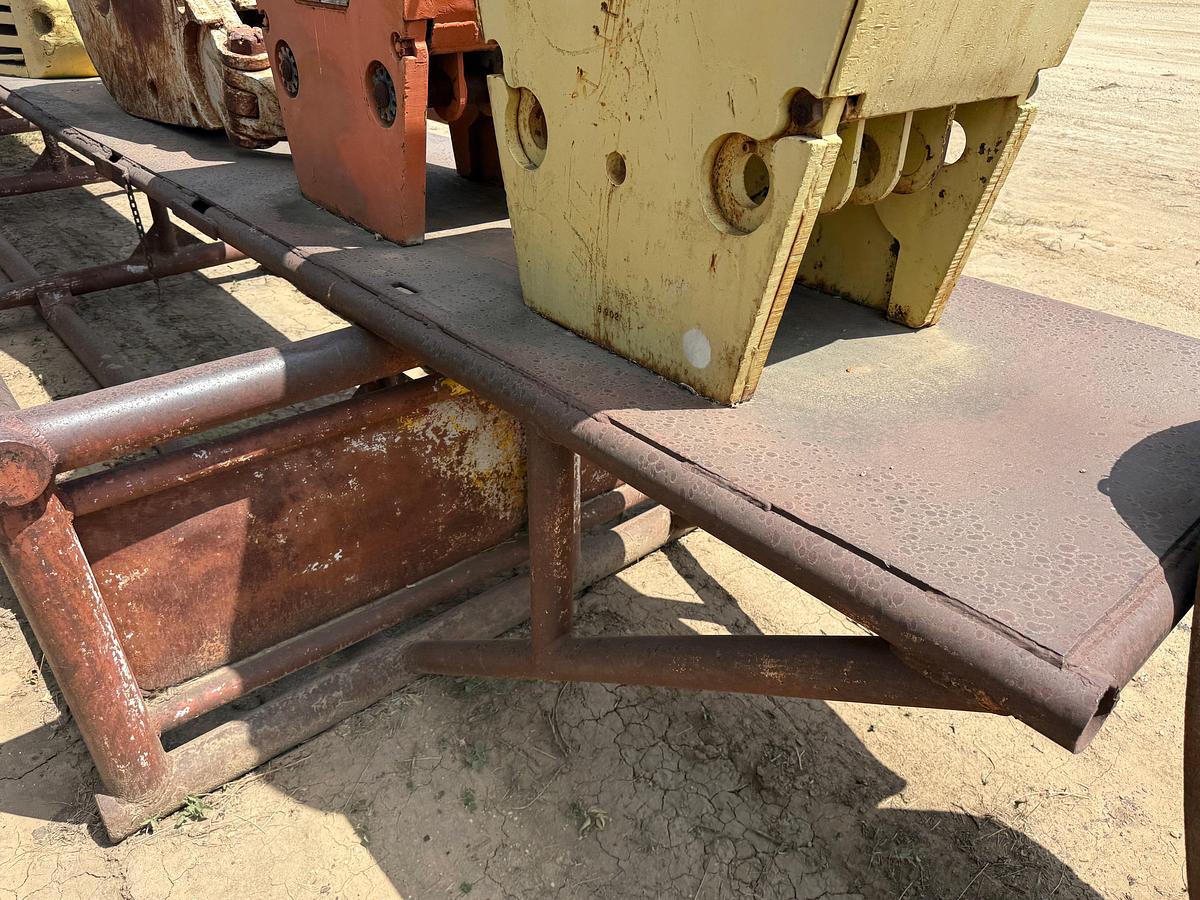 Used 35’ x 8’ x 3’ SKIDDED PIPE TUB W/ CATWALK IN MIDDLE