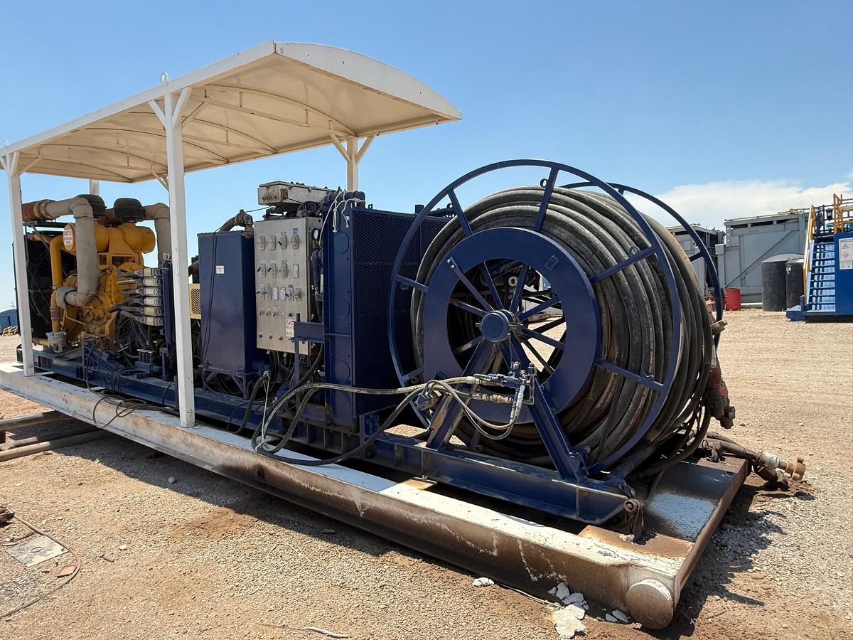 Used CATERPILLAR C32 ACERT 1200-HP HYDRAULIC POWER UNIT F/ CANRIG TOP DRIVE SKIDDED
