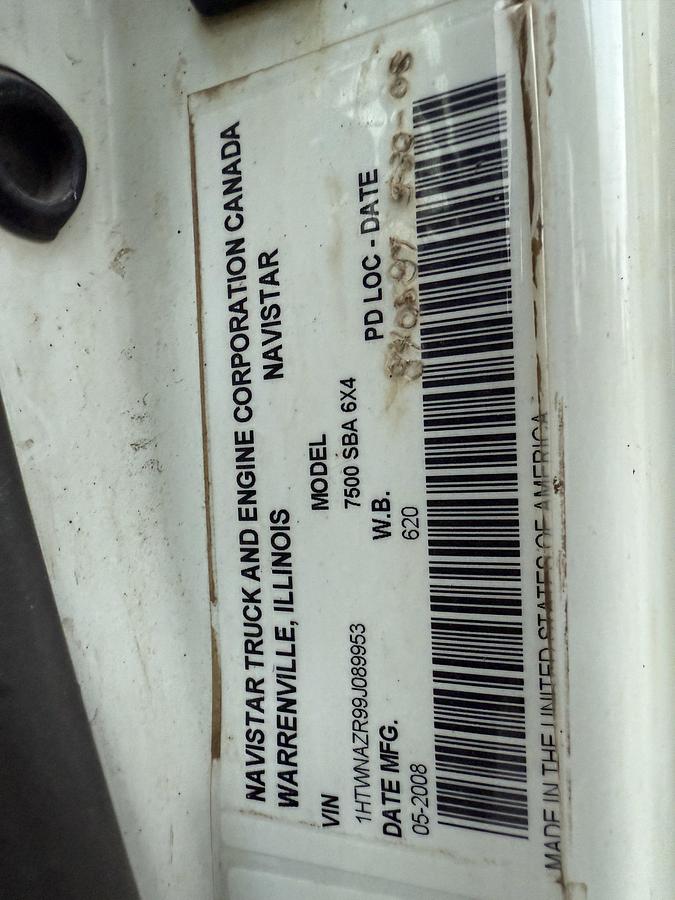 Used WATSON HOPPER GX SWAB RIG MTD ON 2009 INTERNATIONAL WORKSTAR 7500 T/A TRUCK