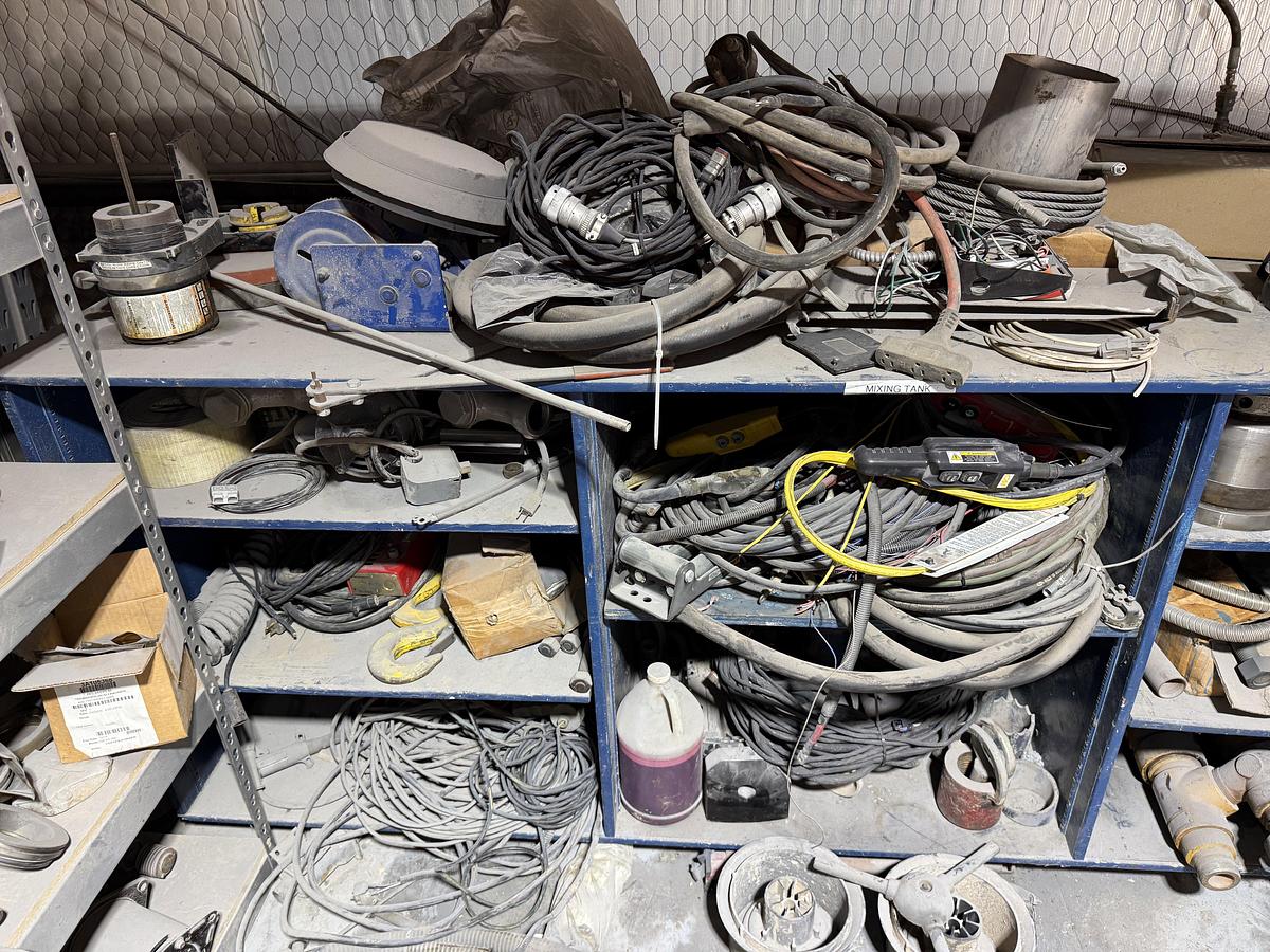 Used 5-SHELVE SECTION OF PS TRANSMITTER CABLES, ENGINE HARNESS, HOSES, & WINCH CABLE