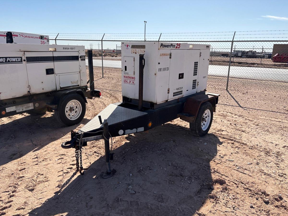 Used 2008 MILLER POWER PRO 25 S/A BUMPER PULL 25KW GENERATOR