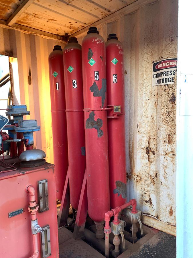 Used 18’ L x 8’ W x 9’4” T Skidded BOP Closing Unit