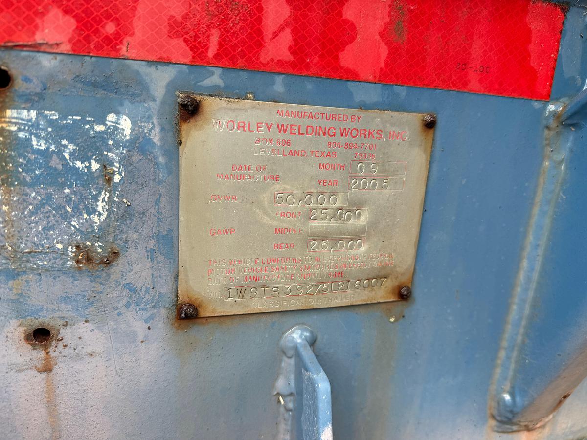 Used 2005 WORLEY WELDING WORKS 5,000 GAL 3-COMP ACID TRANSPORT TRAILER