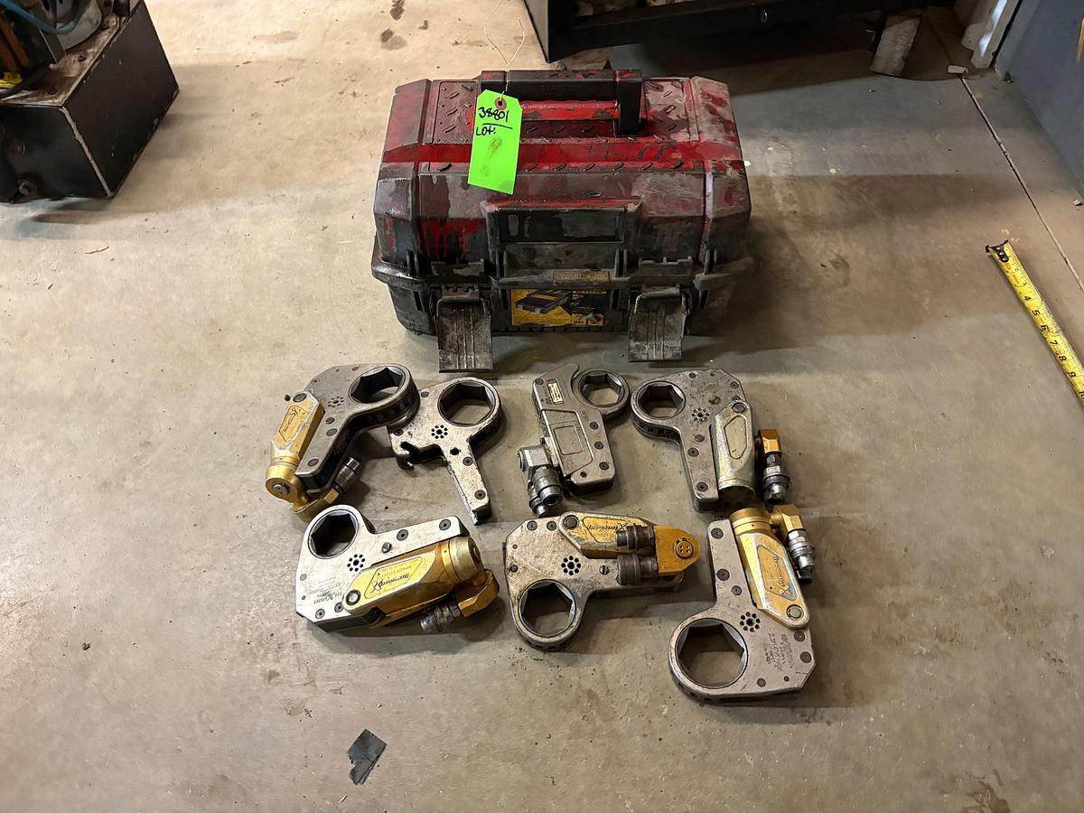 Used Set of (7) hexpro hydraulic torque wrenches