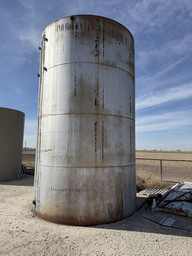 Used 1988 PERMIAN TANK & MANUFACTURING CO. 12’ DIA X 20’ H 400 BBL CRUDE OIL STORAGE TANK