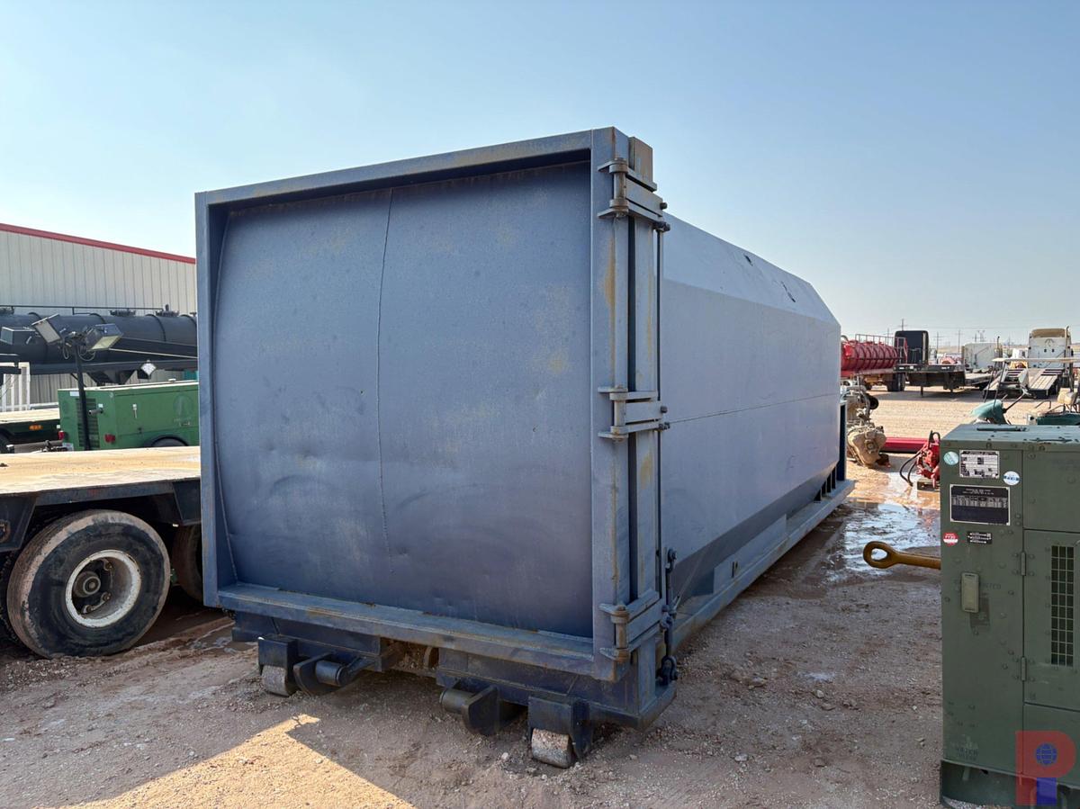 Used 25’ X 8’ X 9’ COVERED ROLL-OFF DUMPSTER