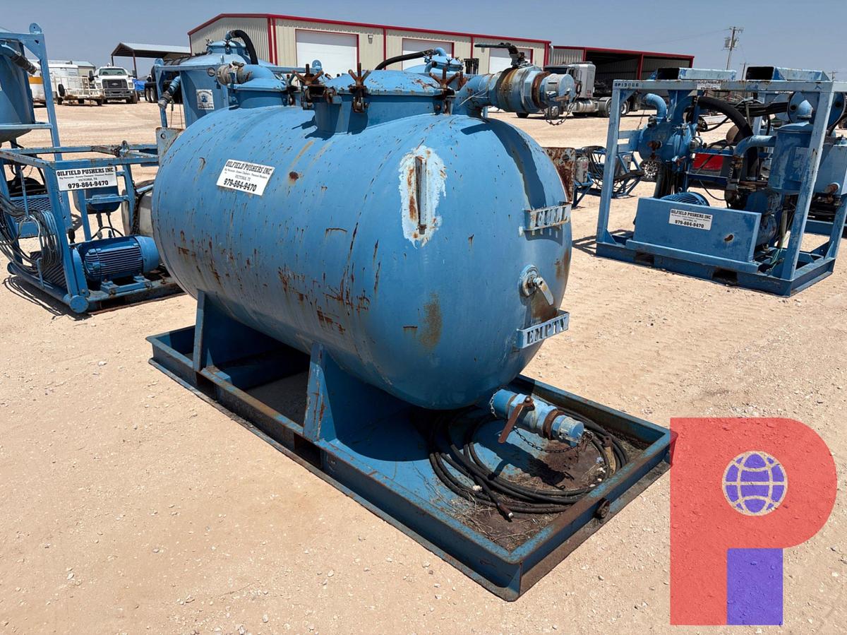 Used 7.5’L X 4’DIA VACUUM TANK