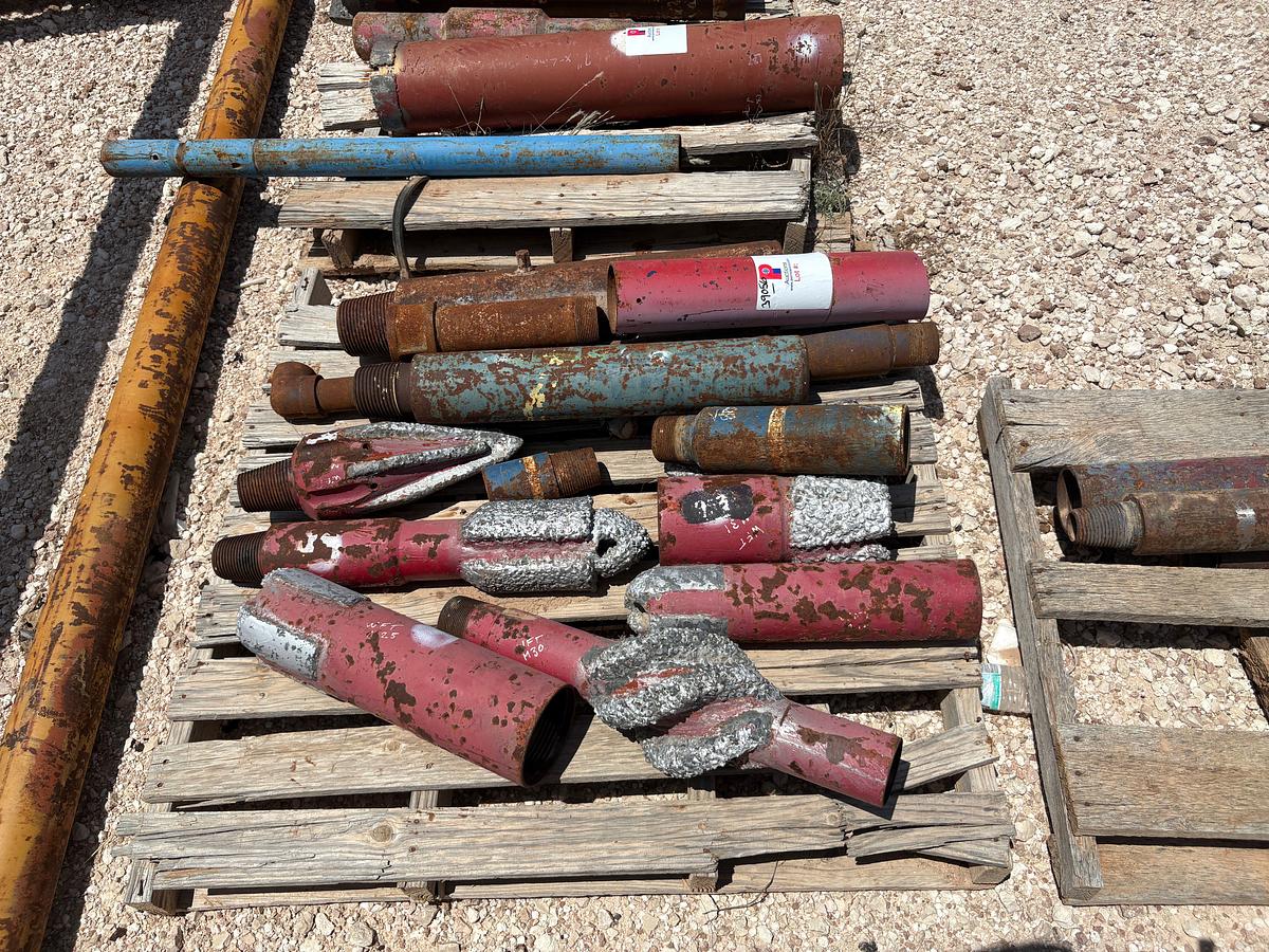 Used Pallet of (7) assorted bull nose mills, string mills, & (5) assorted x-over subs