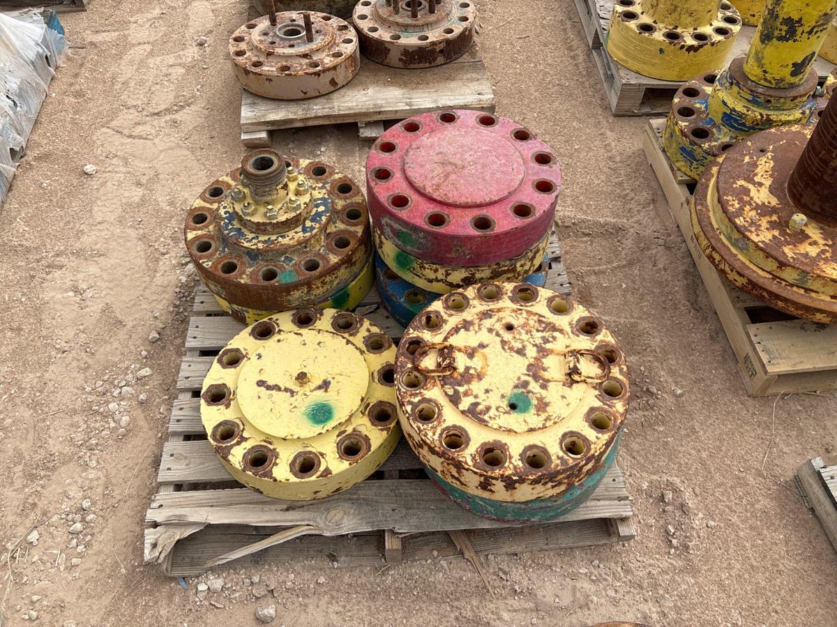 Used (8 pallets) assorted blind flanges, lift flanges, & landing flanges