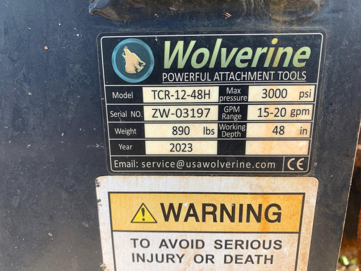 Used Wolverine Skid Steer Trencher Attachment