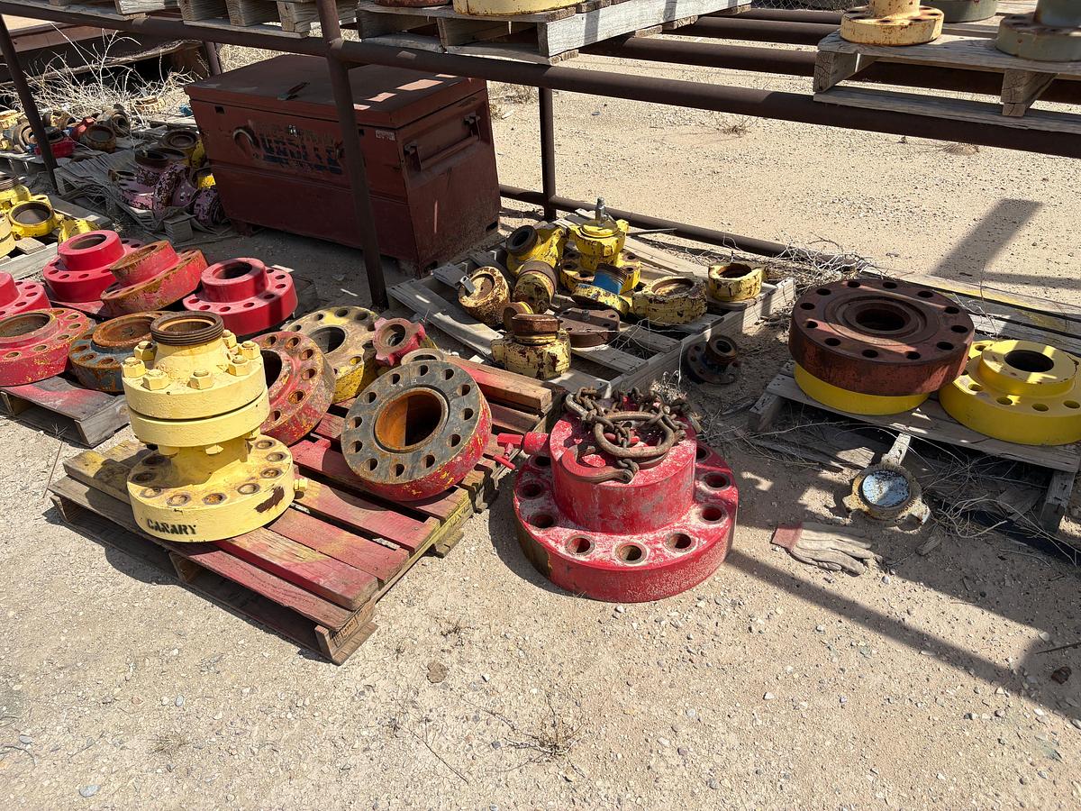 Used (15 pallets) of assorted weco flanges, landing flanges, pipe collars, etc…