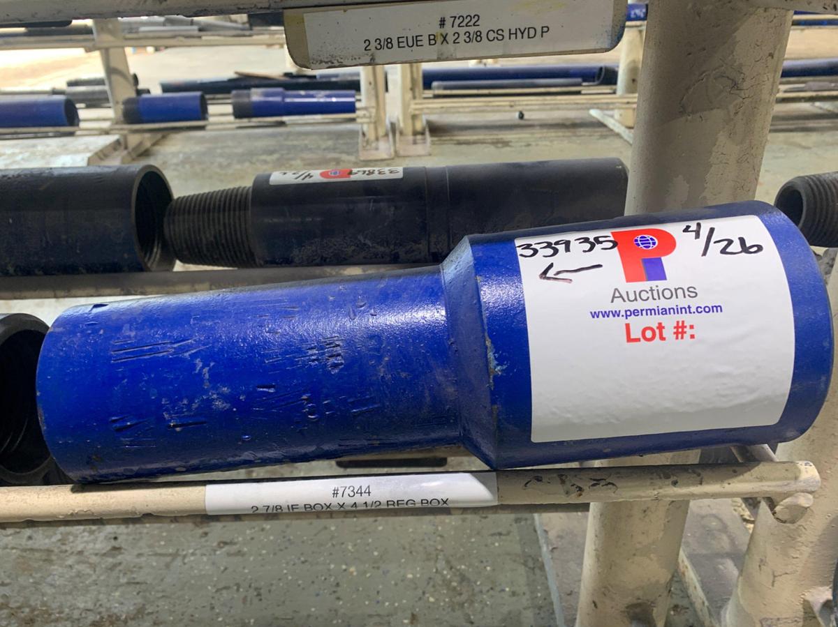 Used (3) 2 3/8 EUE B x 2 3/8 CS HYD P (1) 3 1/2 REG P x 2 7/8 IF P (1) 2 7/8 IF B x 2 3/8 IF P (1) 2 7/8 IF B x 4 1/2 REG B