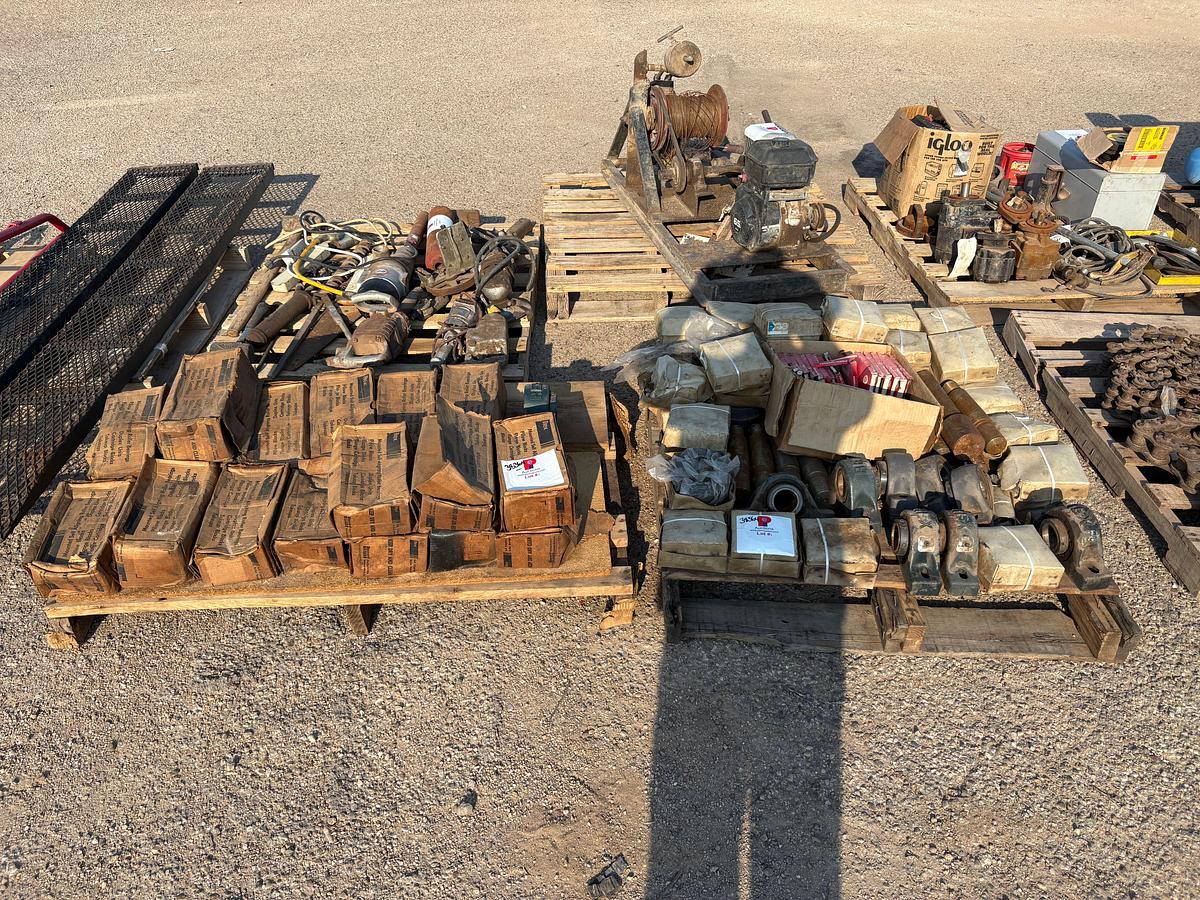 Used (2 pallets w/ (20+) unused rex pillow block bearings & (30+) skf GEZ ES bearings