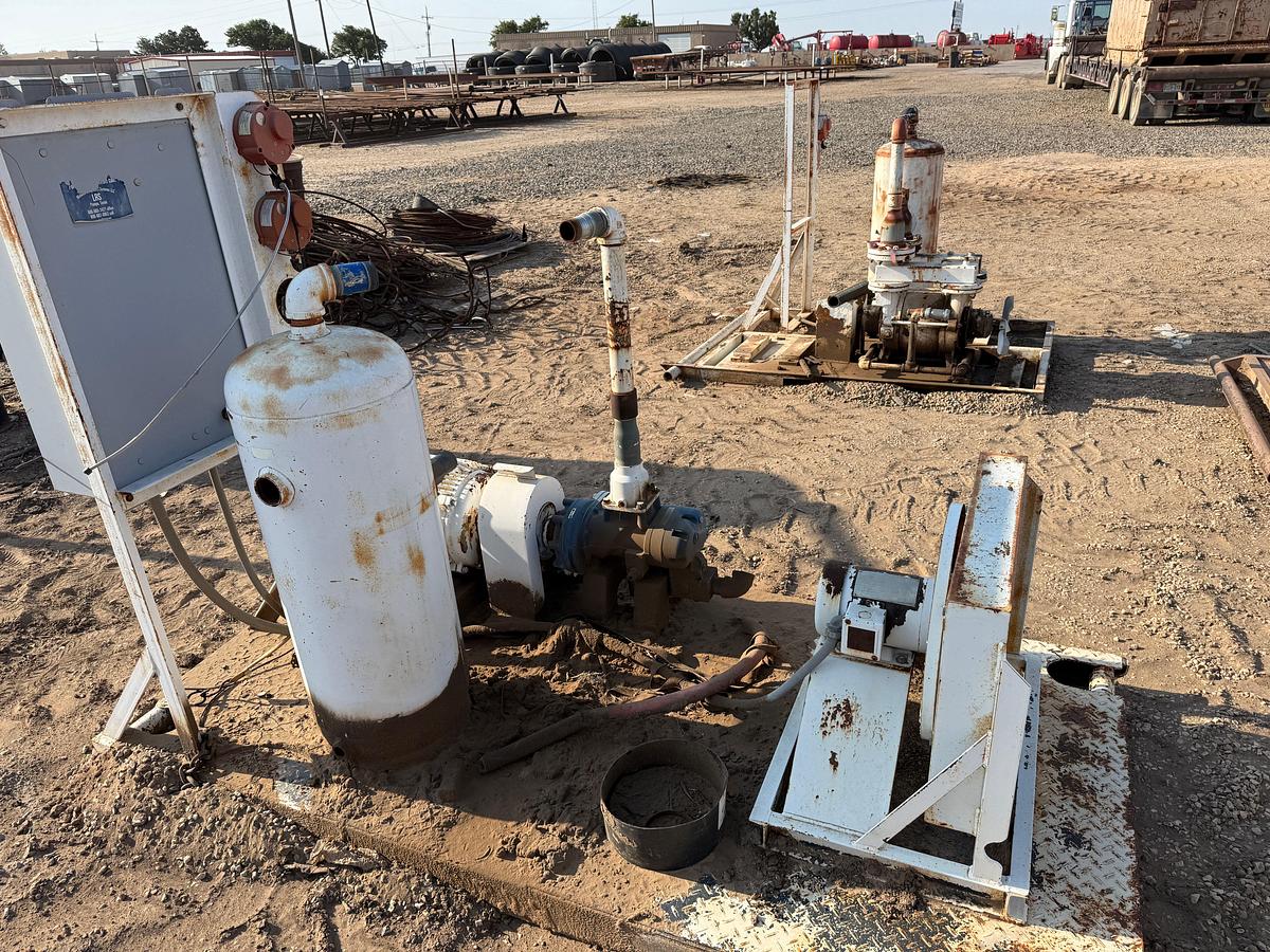 Used (4) SKIDDED AIR COMPRESSOR STATIONS INCOMPLETE F/ PARTS