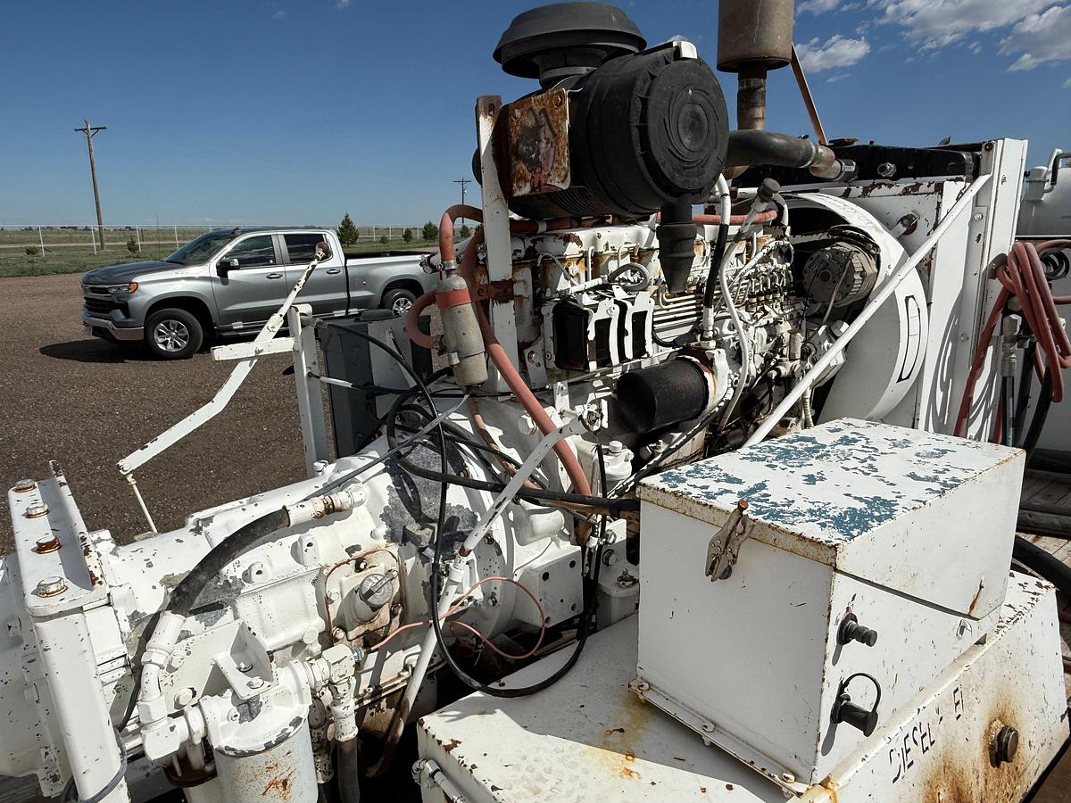 Used GARDNER DENVER TEE 5K WP TRIPLEX PUMP MTD. 2008 TEMCO 26’ x 102” T/A GOOSENECK TRAILER