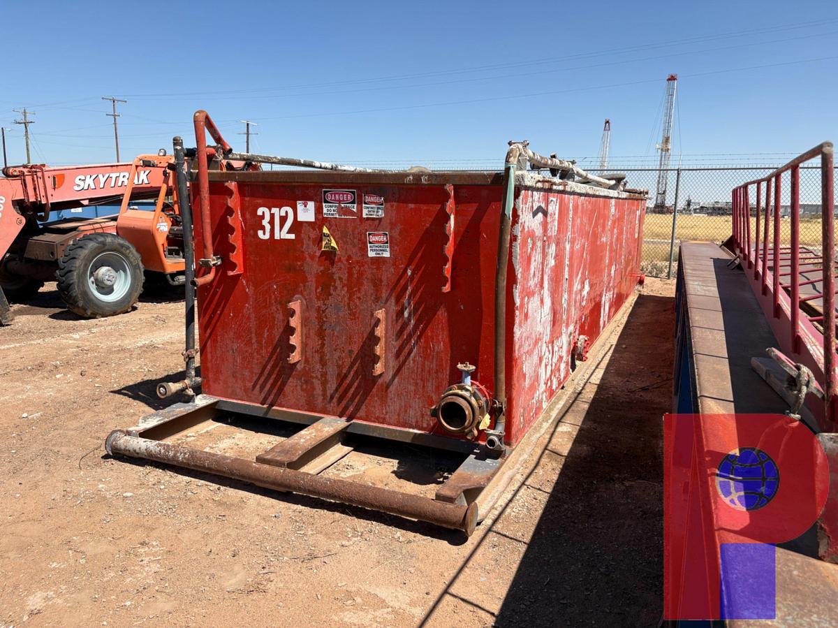 Used 30’ X 8’ X 5’ OPEN TOP FLUID TANK
