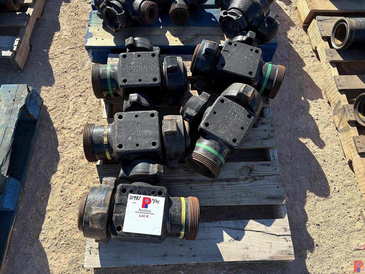 Used (5) KEMPER 4” X 2” 1502 “T” FITTINGS