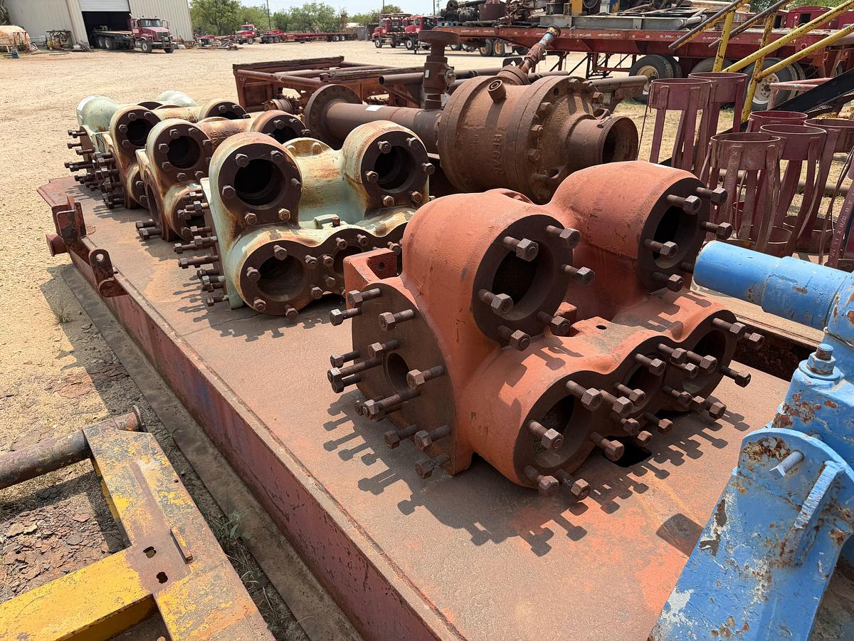 Used (5) Duplex pump fluid ends