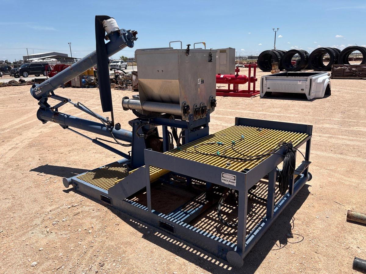 Used Hydraulic auger & hopper unit, skidded