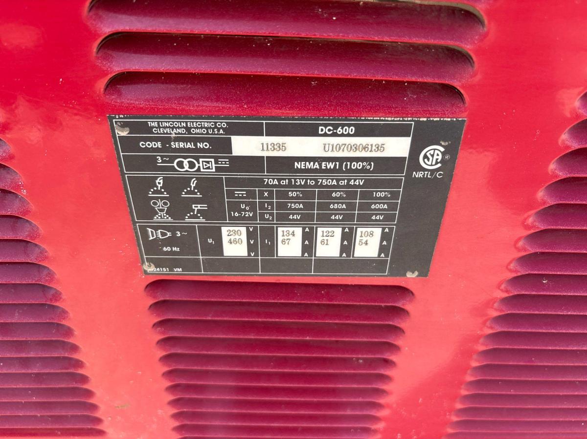 Used Lincoln electric DC-600 welding machine