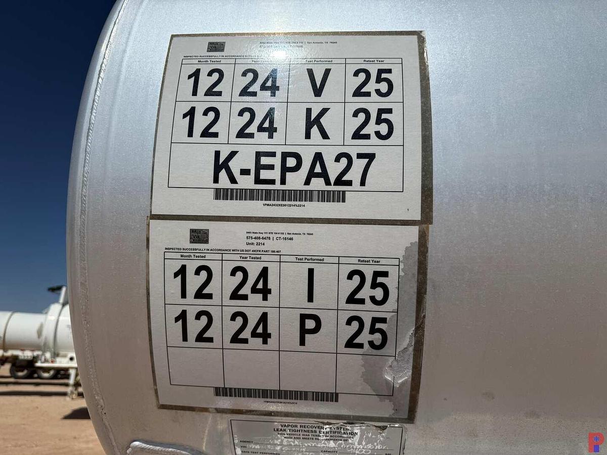 Used 2014 POLAR TANK 9,400 GAL. FUEL TANK TRAILER