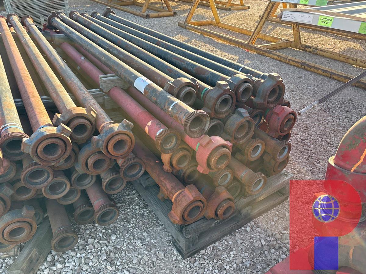 Used (32 X $) (32) 10’ JTS. OF 3” FIG 1502 15K WP FLOW IRON