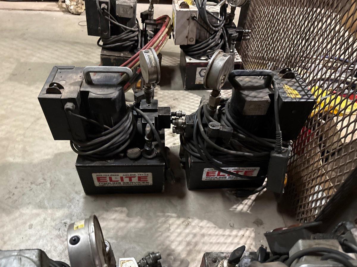 Used (2) power team 10K electric hydraulic pumps