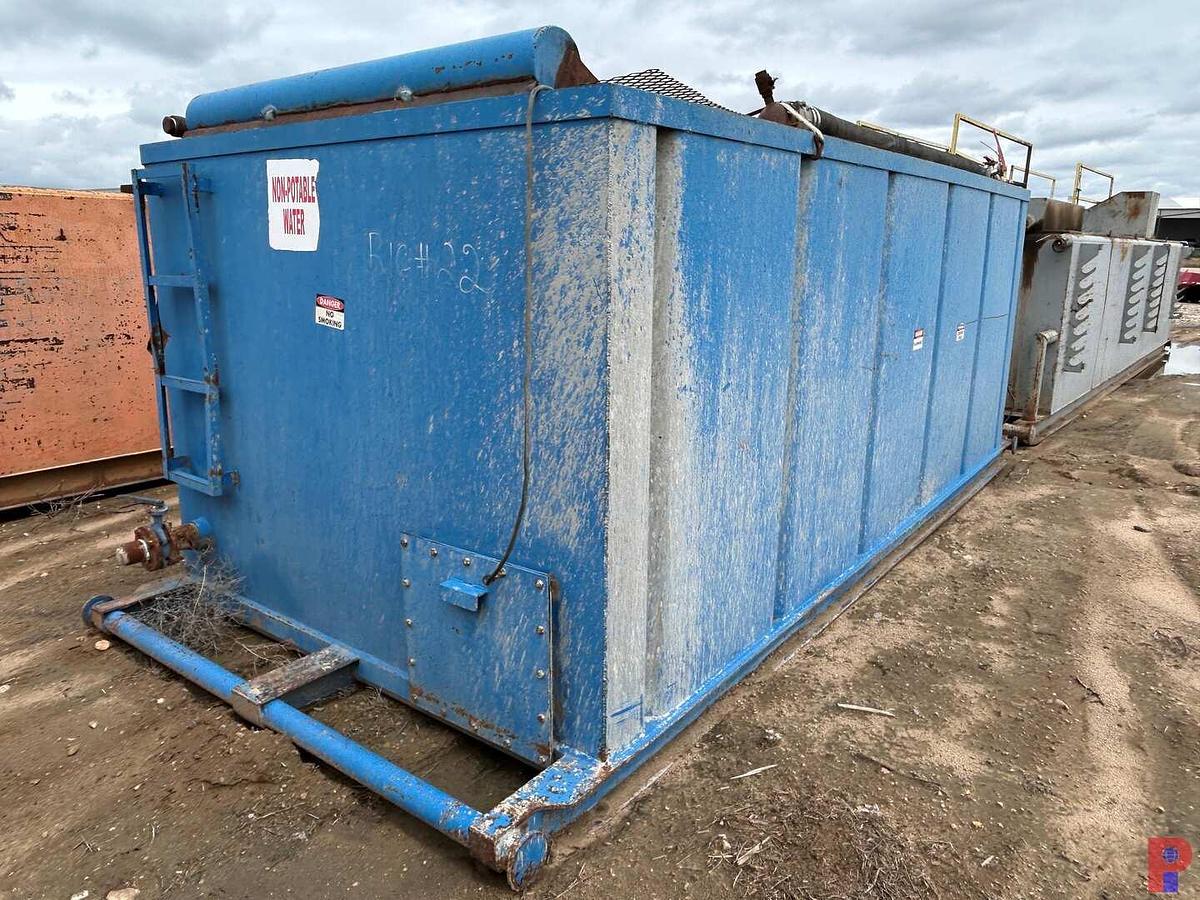 Used 17’ X 8’ X 6’ MUD TANK W/ DEGASSER, SIDE CATWALK