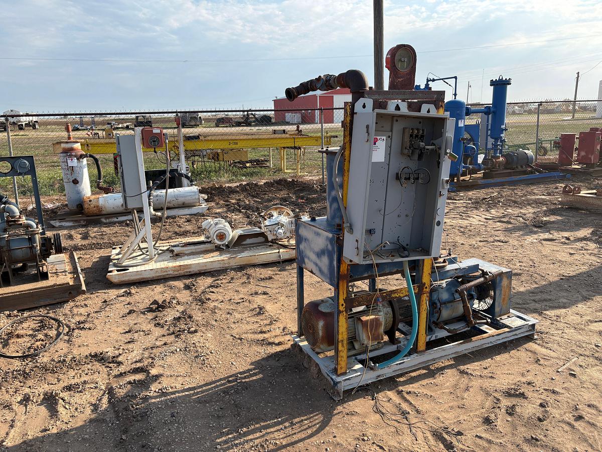 Used (3) skidded air compressor units, incomplete