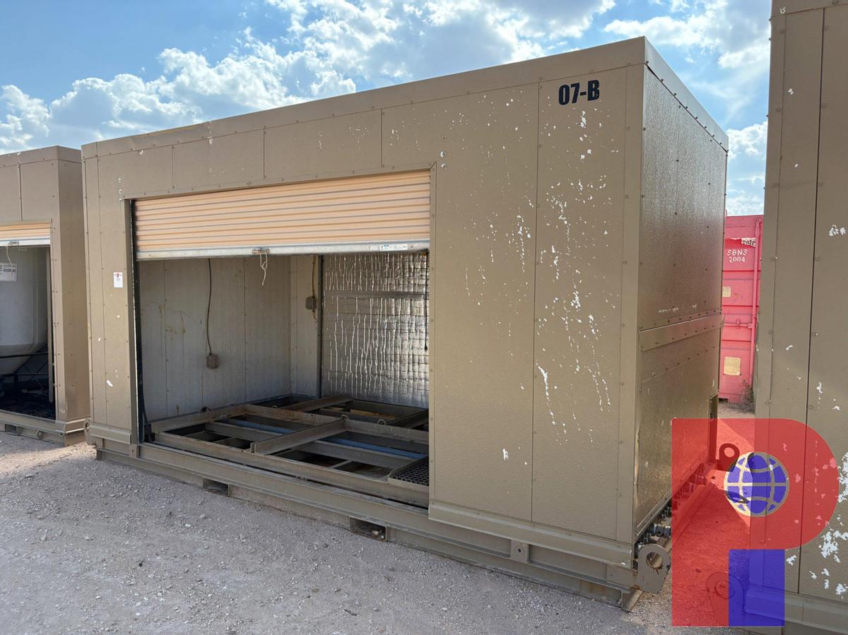 Used 16’L X 8’4”W X 9’8”H 2-DOOR CHEM SHED