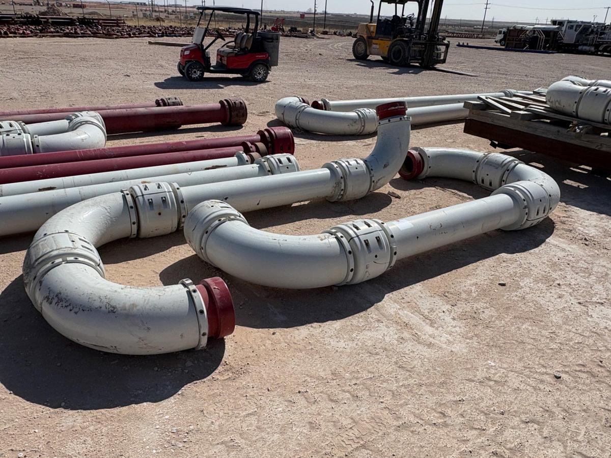 Used 8” NOV QUICKLATCH BIG BORE FRACMAXX FLOW IRON PIPE PACKAGE