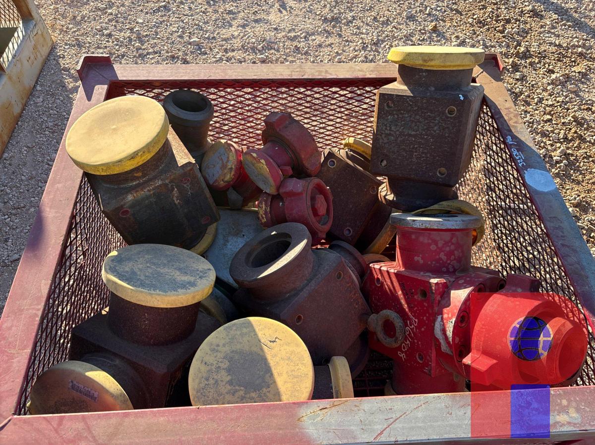 Used BIN OF (8) 3”, 4”, & 5” 15K “T” FITTINGS W/ VICTAULIC CONNECTIONS