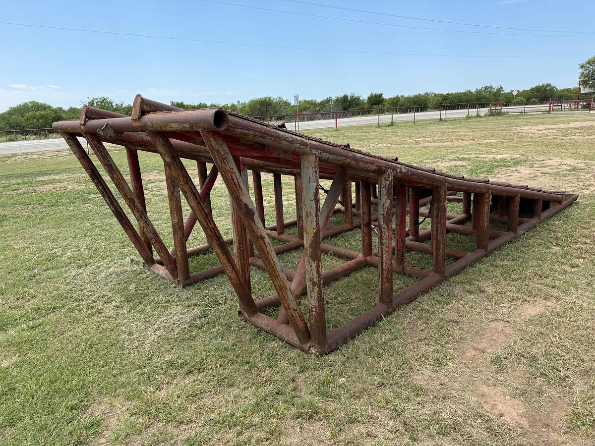 Used 23’L x 9.5’W x 5.9’H HEAVY DUTY RIG / TRUCK RAMP, SKIDDED