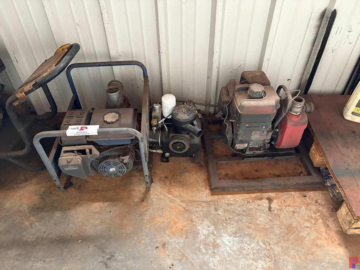 Used (2) GAS POWERED TRASH PUMPS & INCOMPLETE PRESSURE WAHSER