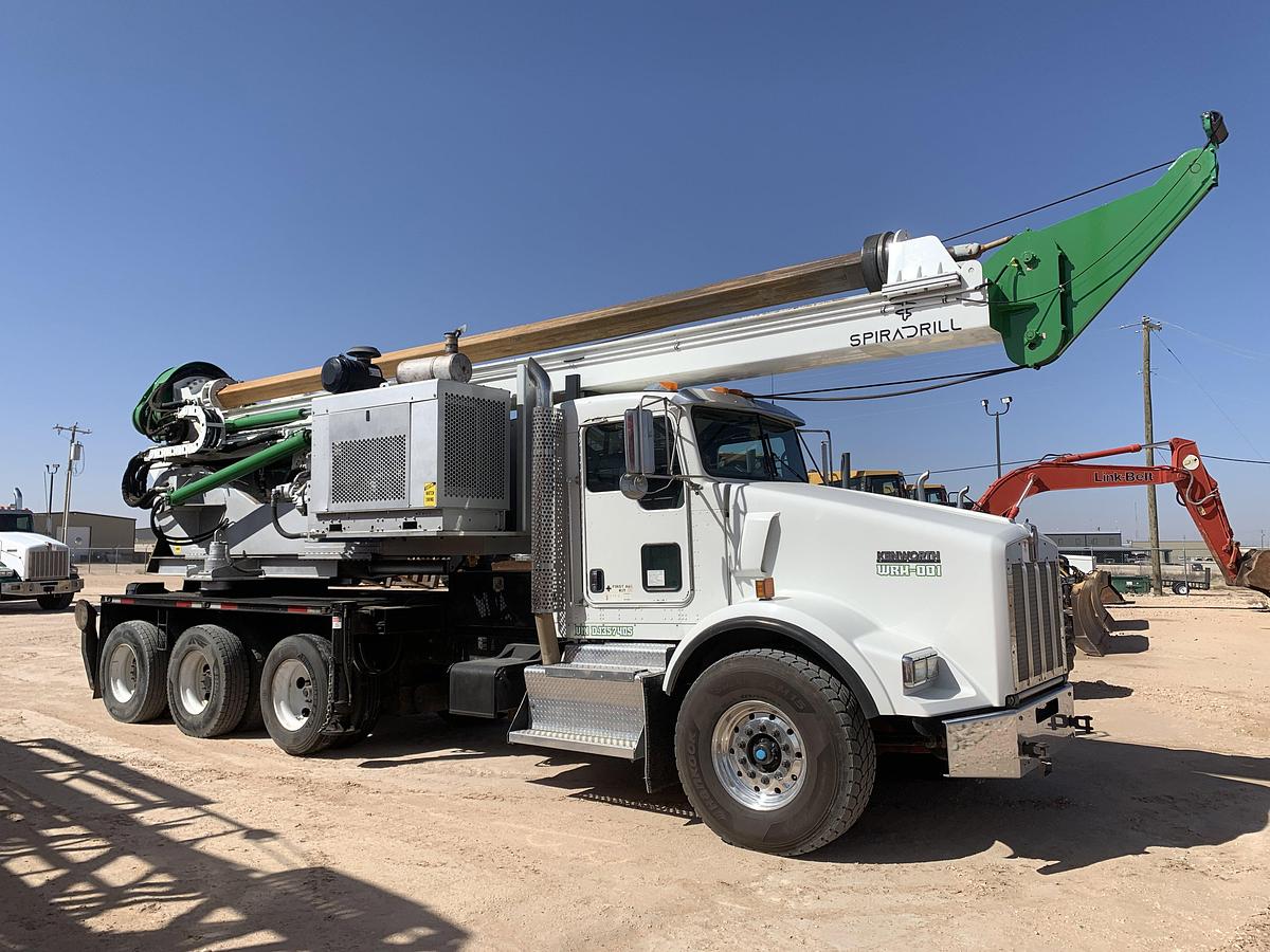 Used SPIRADRILL MHD 80 (REFURBISHED IN 2024) VERTICAL DRILL MTD. ON 2012 KENWORTH T800 TRI AXLE TRUCK