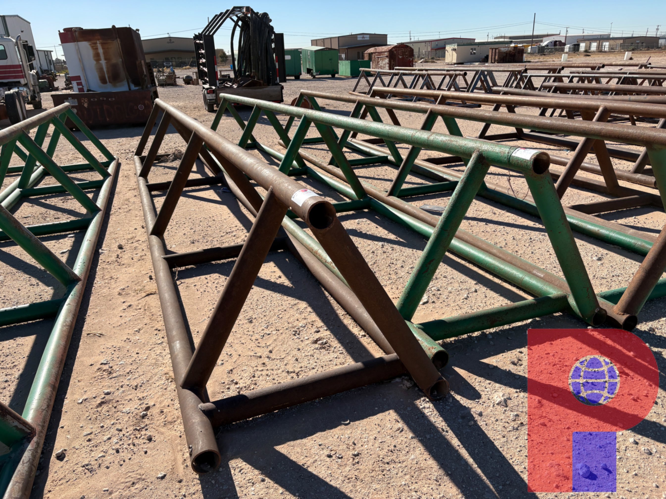 Used (2X$) 28’ X 42” TRIANGLE PIPE RACKS