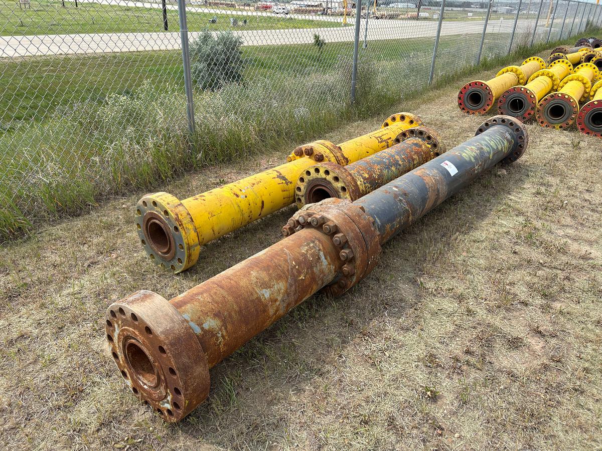 Used (5) 7-1/16” spacer spools, 4’L to 10’L