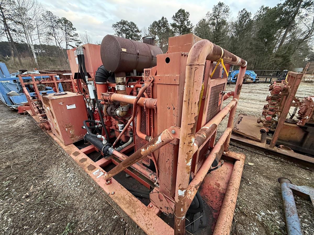 Used 26’ X 92” WELL SERVICE PUMP SKID W/ CUMMINS QSX15 400 HP & ALLISON HT750 POWER UNIT