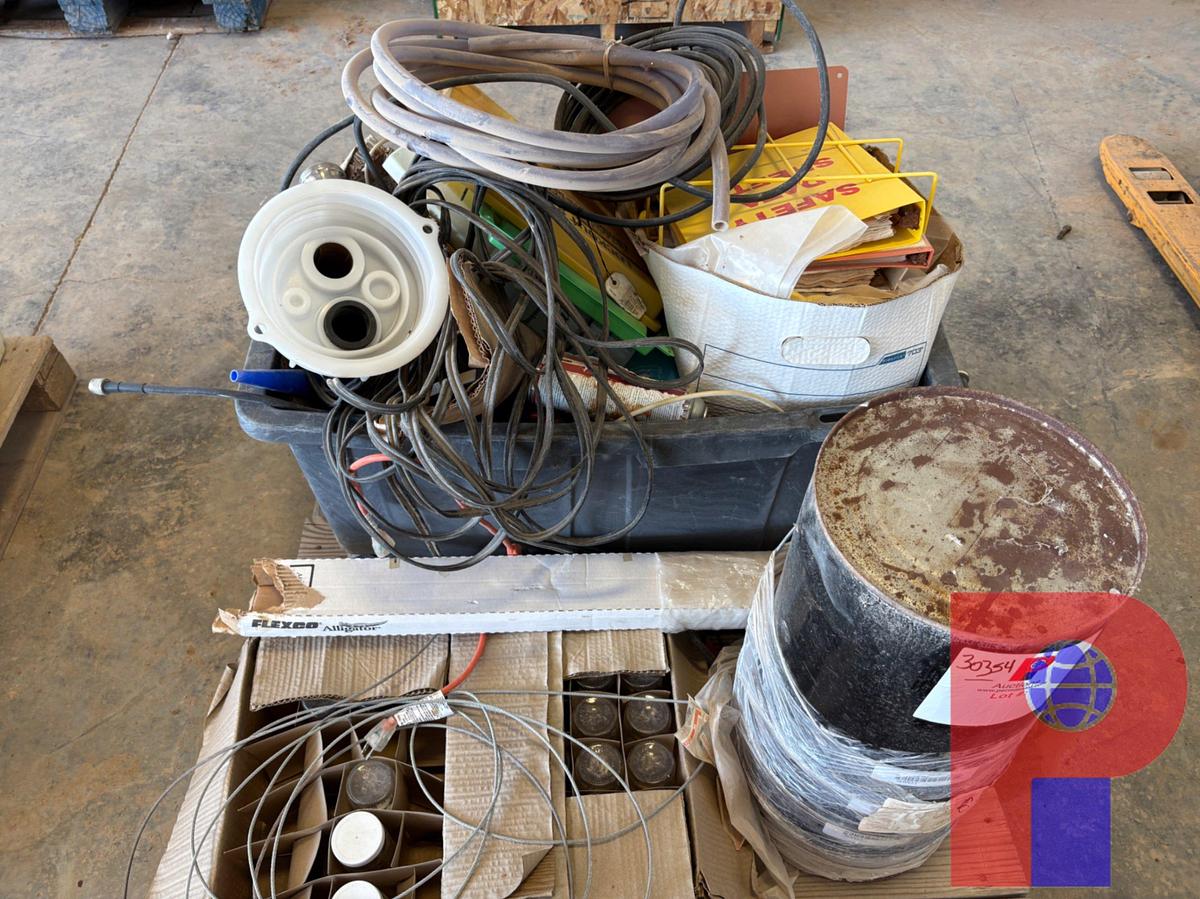 Used (2) PALLETS OF MISCELLANEOUS ELECTRICAL EQUIPMENT, GLASS JARS, SAFETY DATA SHEETS, ETC.