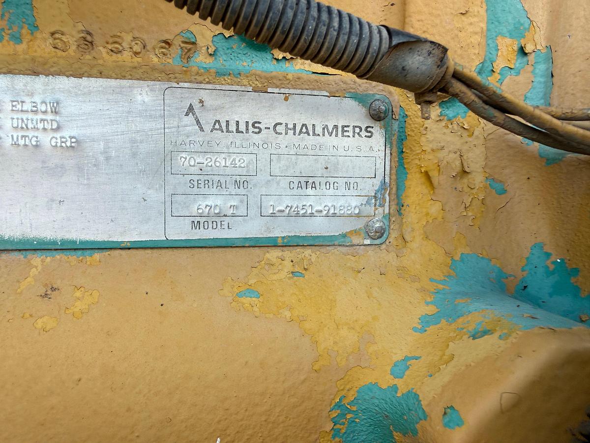 Used ONAN GENSET 100-KW 3-PHASE P/B ALLIS-CHALMERS 670T DIESEL ENGINE, MTD ON T/A BP TRAILER