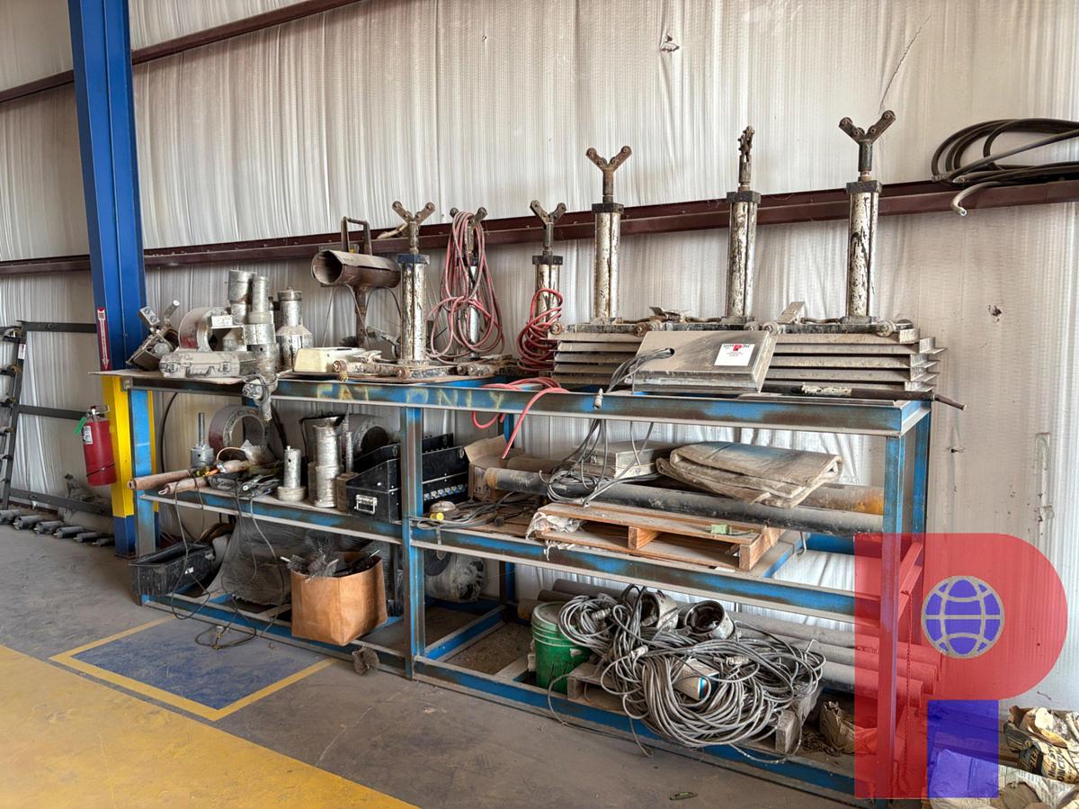 Used 14’ X 3’ X 57” SHELVING W/ CONTENTS