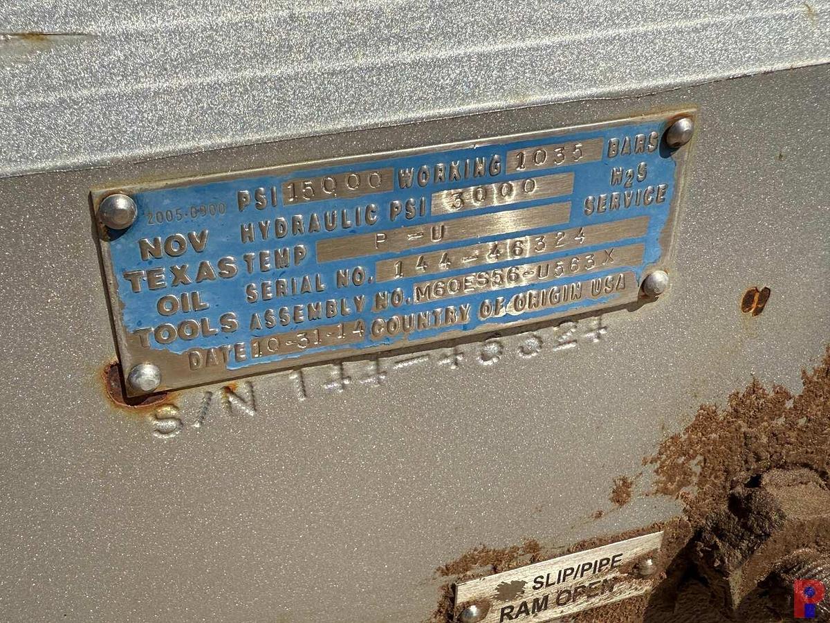 Used 2014 NOV TEXAS OIL TOOLS 5-1/16” 15K WP SINGLE HYDRAULIC BOP