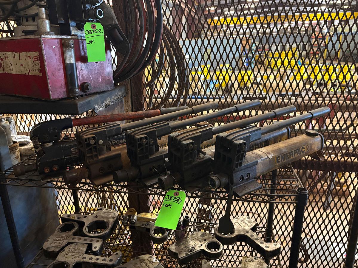 Used (5) ENERPAC & power team manual hydraulic oil pumps