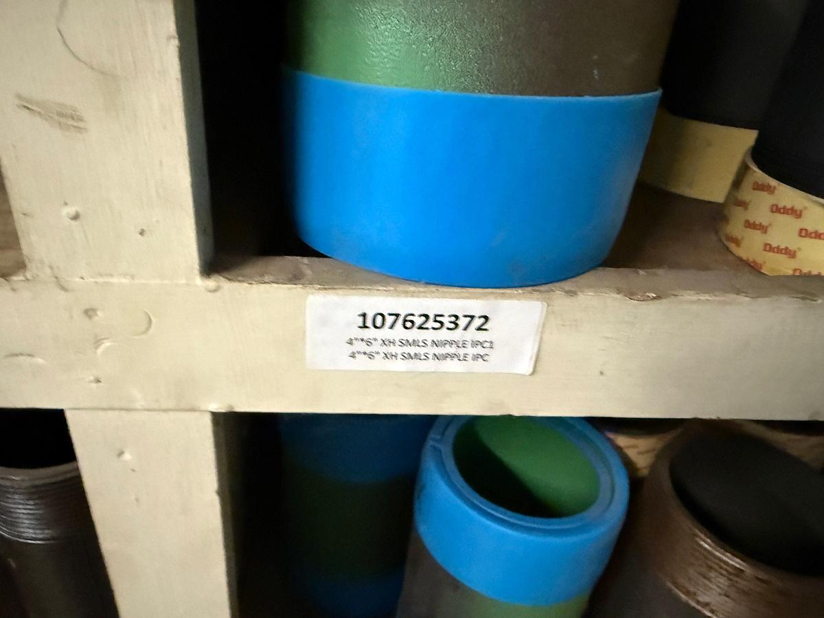 Used SECTION OF (80+) MOSTLY HEAVY WALL 2” THRU 4” PIPE NIPPLES
