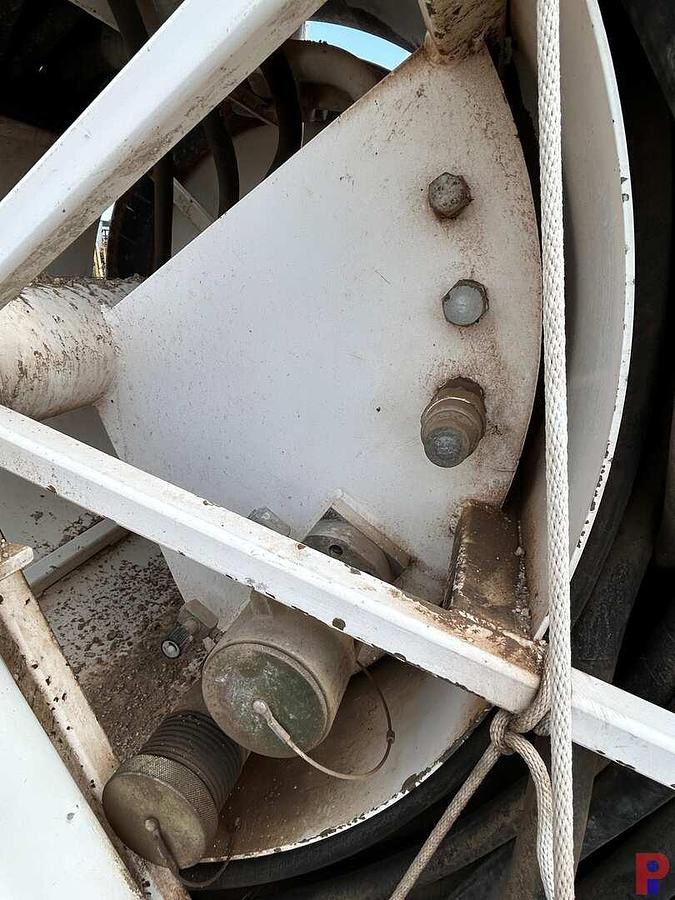 Used 72” DIA. X 34”W SKIDDED HYDRAULIC HOSE REEL W/ 3-SIZES OF HYD. HOSE