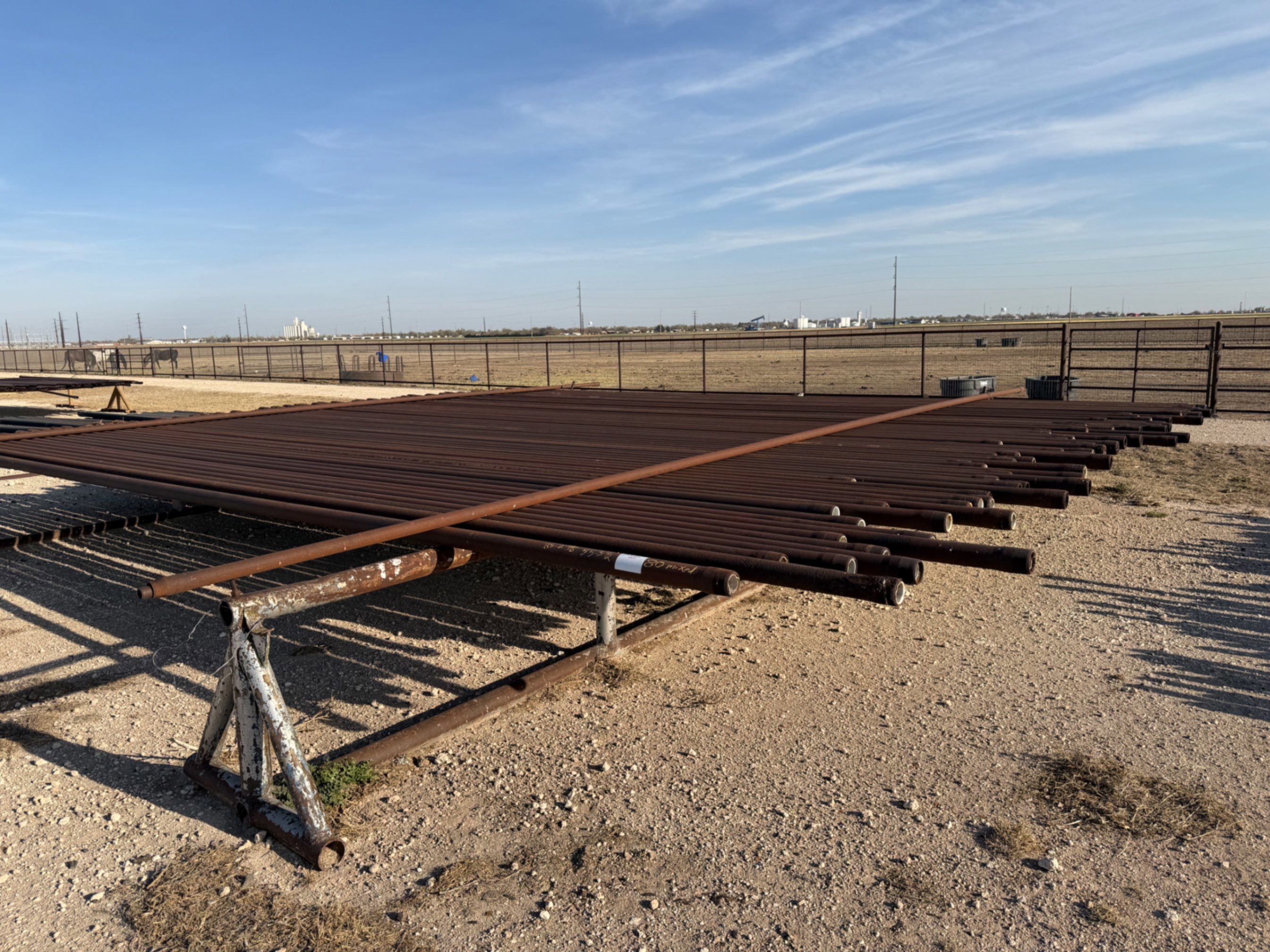 Used (80) Jts. Of structural mixed 3-1/2” & 2-7/8” pipe